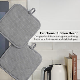 KitchenAid Gridlines Pot Holder dimensions 8x8 inches, ready for standard cookware.