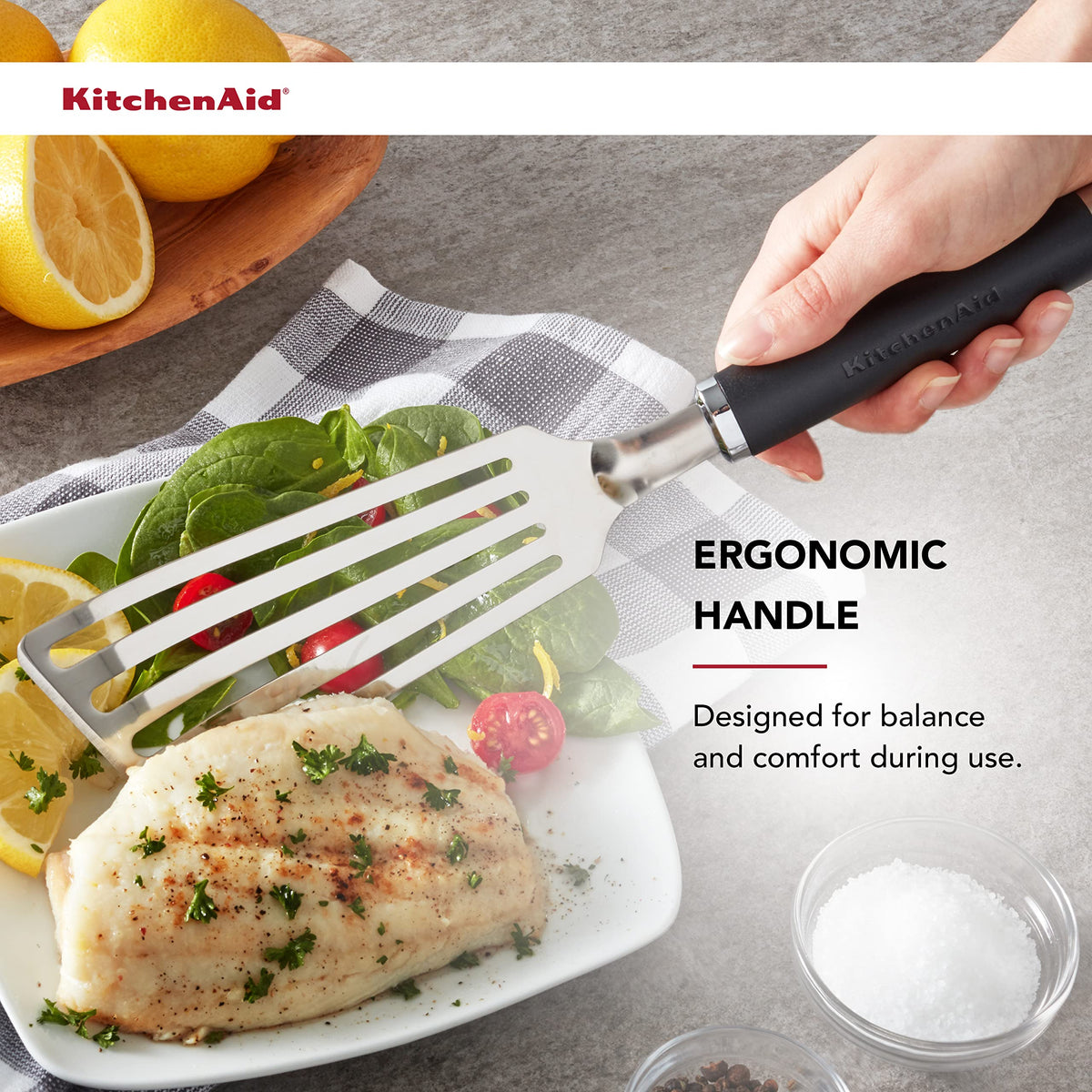 KitchenAid KO024OHOBA ergonomic matte handle for comfortable use