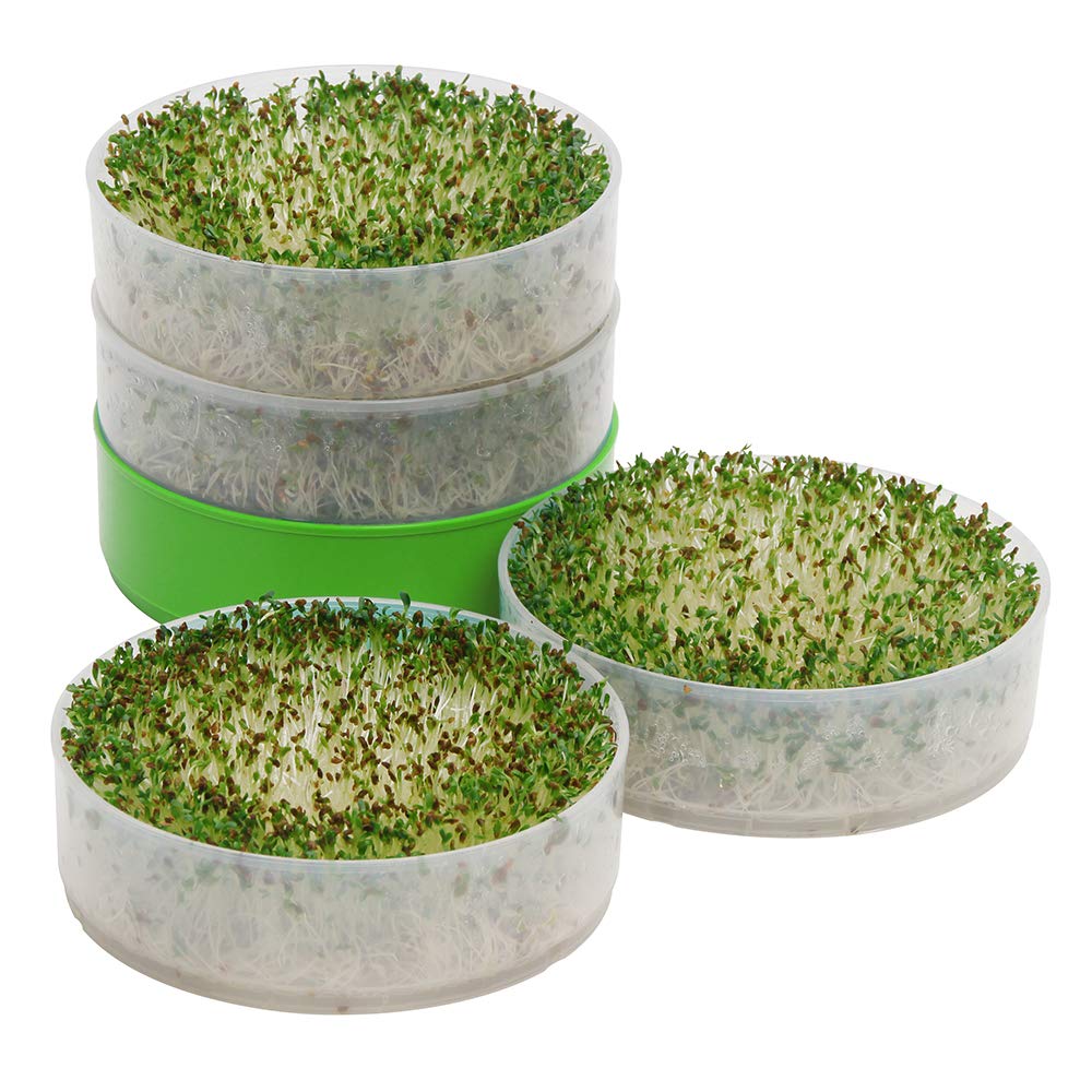 KITCHEN CROP stackable trays enable growing multiple varieties at once