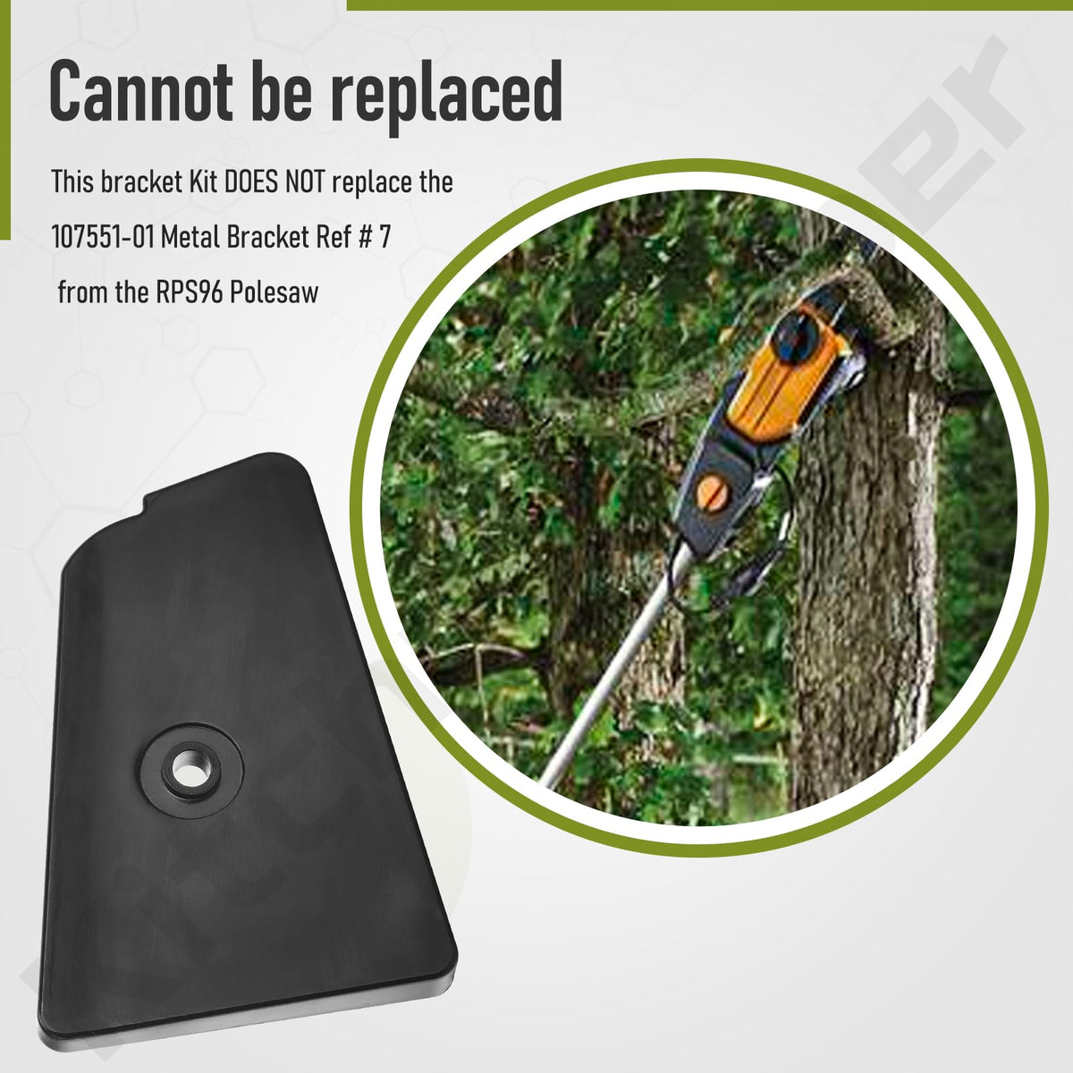 KitchenKipper 631-04378 bracket kit compatible with Craftsman pole saw models