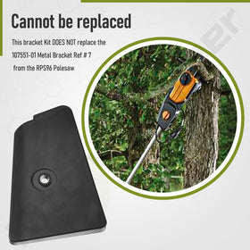 KitchenKipper 631-04378 bracket kit compatible with Craftsman pole saw models