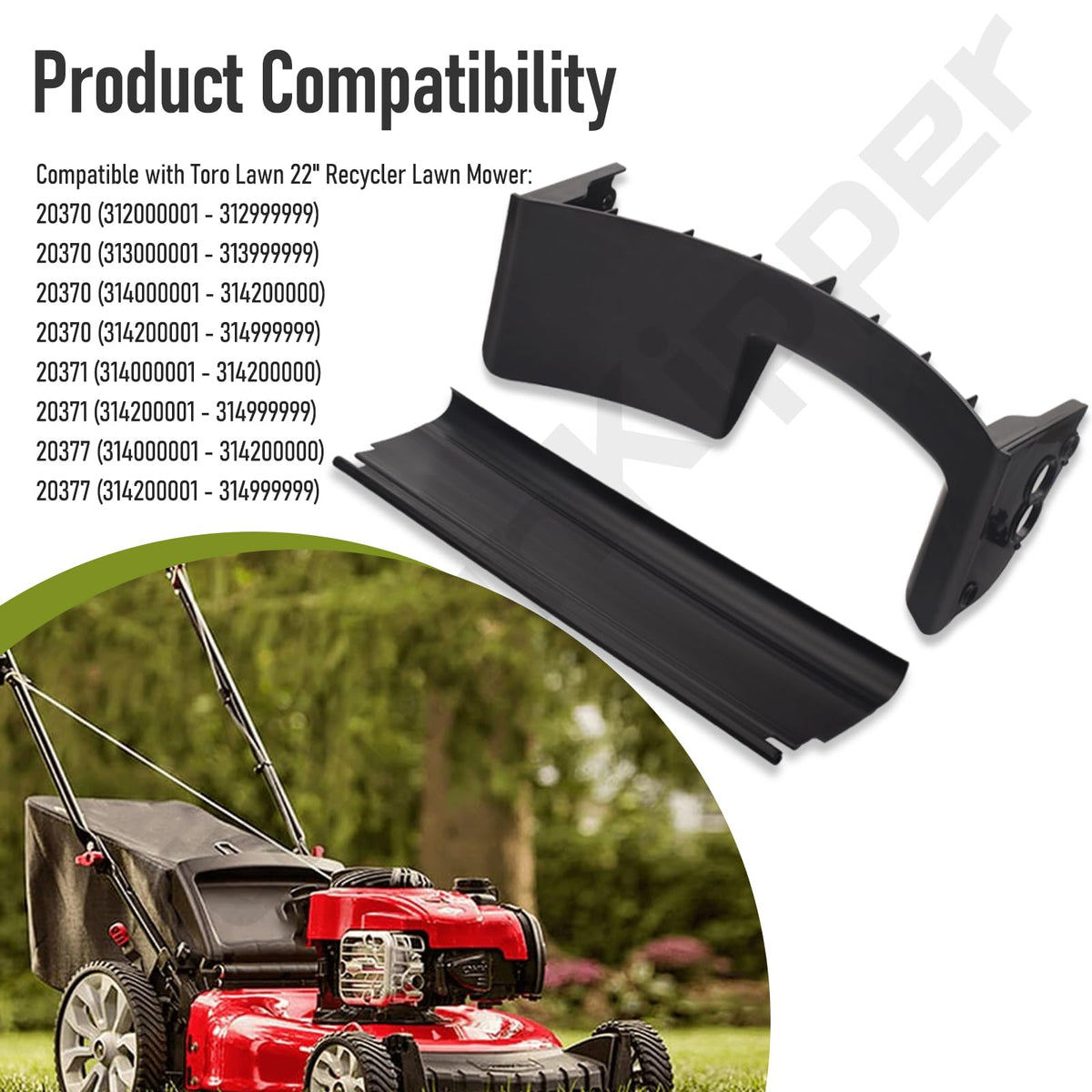 KitchenKipper durable rear baffle and flap materials extend life.