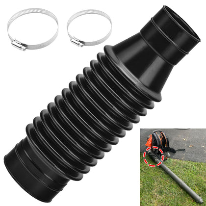 KitchenKipper leaf blower bellow flex tube closeup highlights durable construction for airtight seals