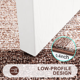 Kitinjoy door mat non-slip bottom detail reduces slipping at entry
