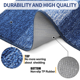 Kitinjoy 36x24 low-profile mat fits under doors easily.