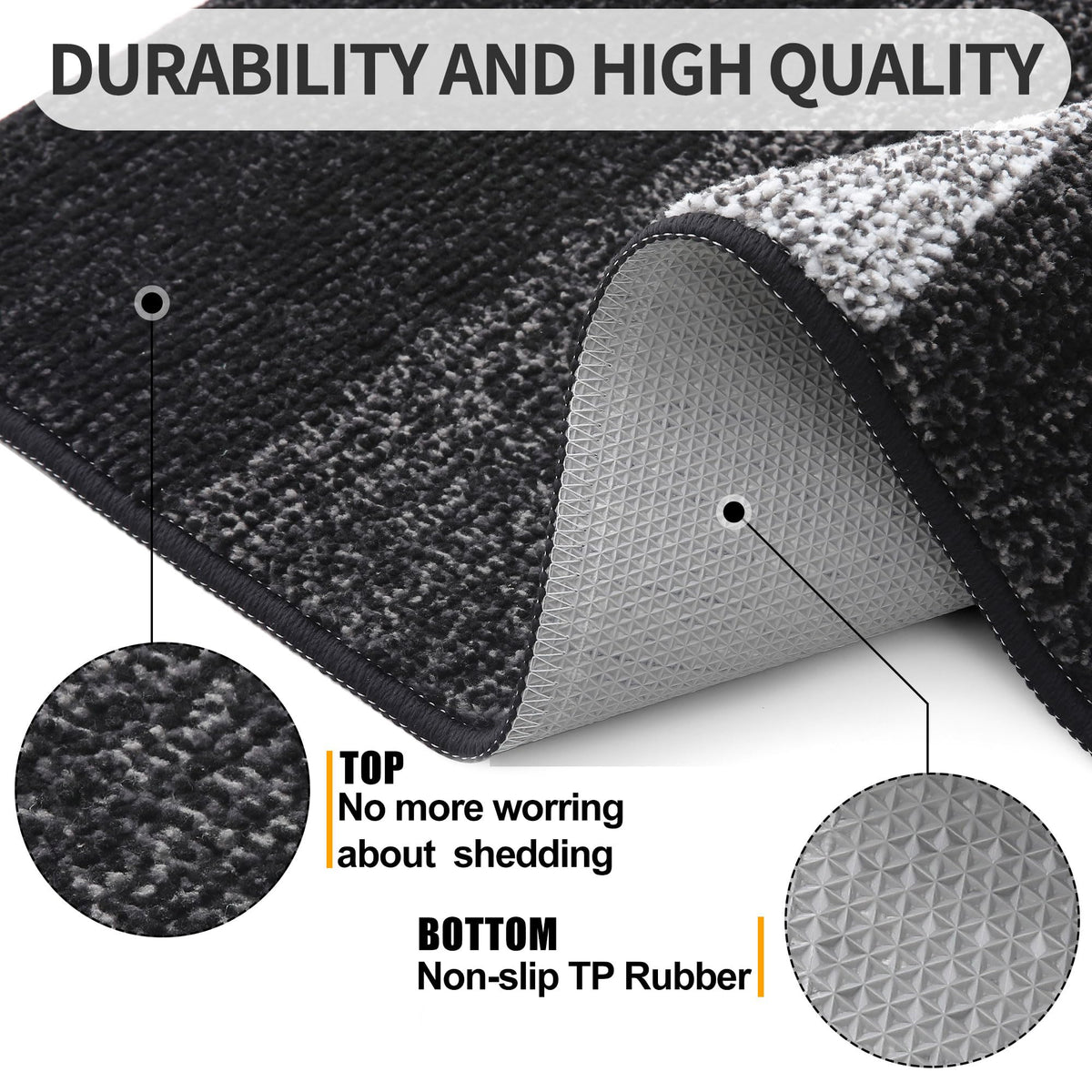 Kitinjoy dirt trapper mat keeps indoor floors clean after rain.