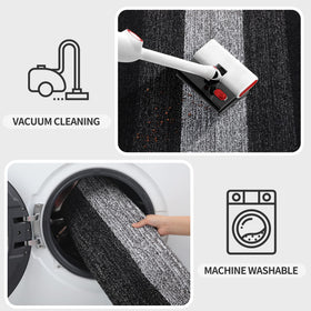 Kitinjoy easy-clean mat is machine washable for quick upkeep.