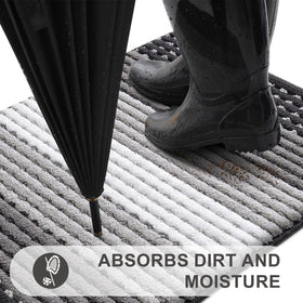 Kitinjoy non-slip dirt trapper mat helps prevent slips at entrances.