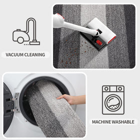 Kitinjoy washable front door mat being cleaned for easy maintenance.