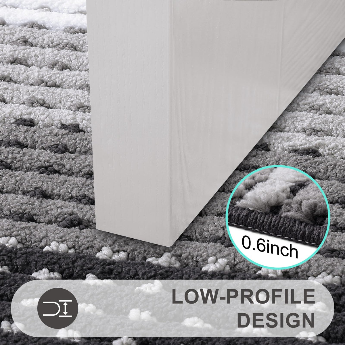 Kitinjoy washable front door mat is easy to clean and maintain.