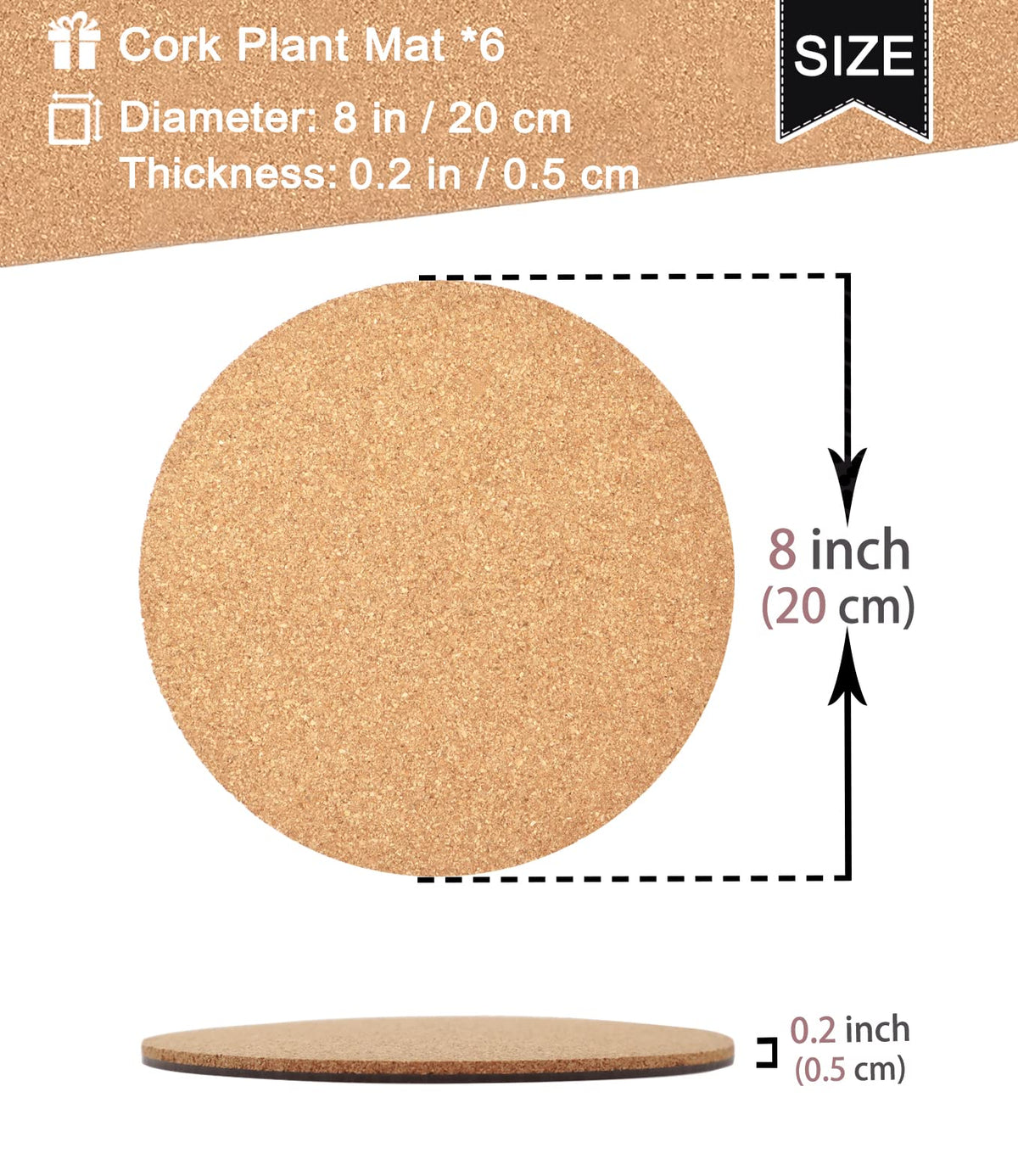 KITLAB absorbent cork coaster under pot absorbs moisture, protects surfaces.