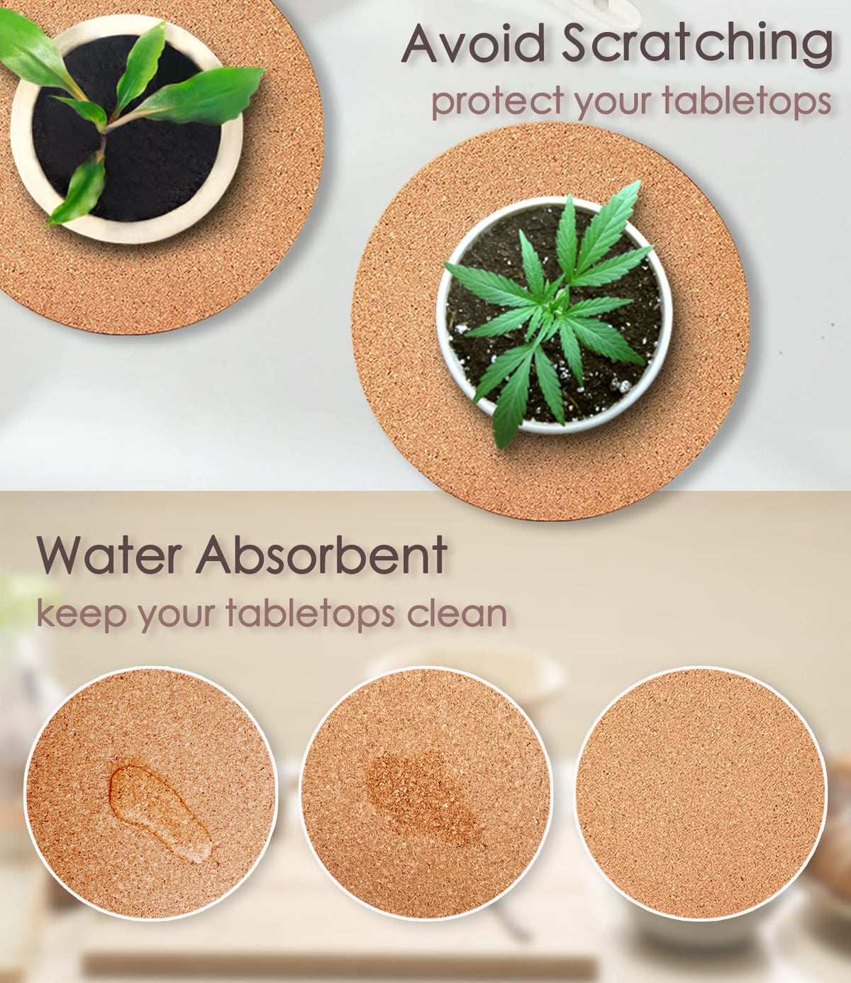 KITLAB cork drying mat 10inch absorbent image highlighting moisture management.