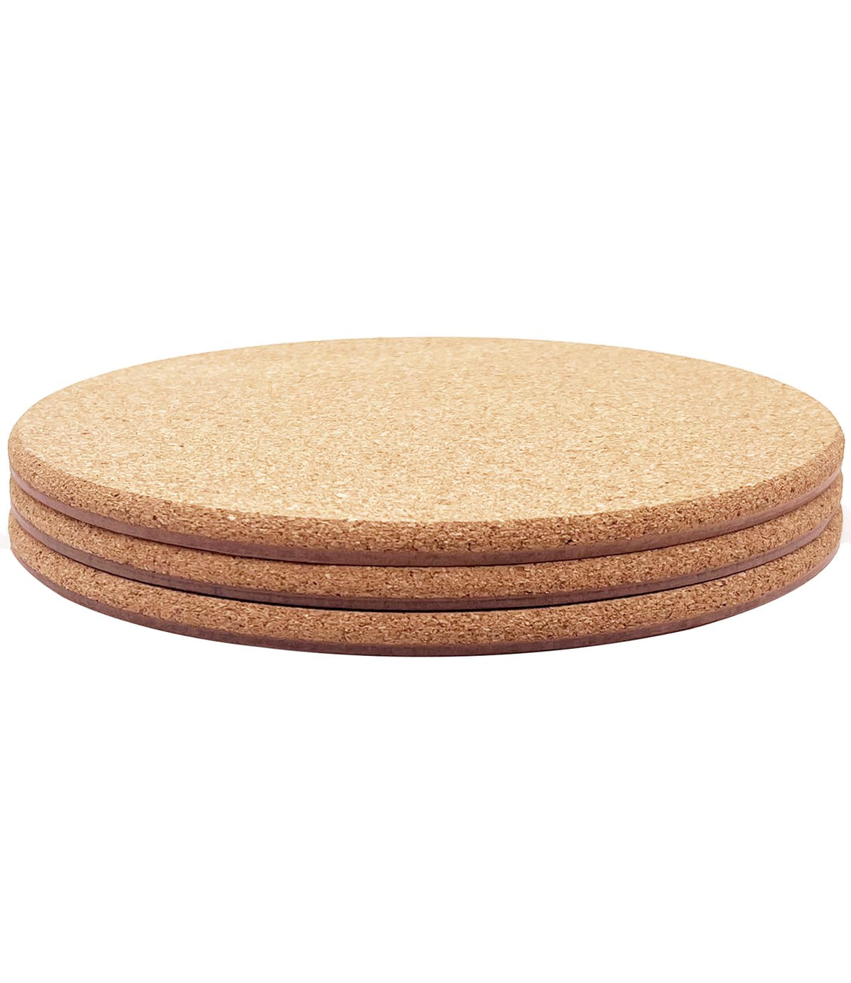 KITLAB cork plant coasters 10-inch top view showing a flat, protective surface.