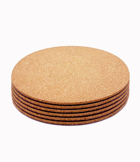 KITLAB cork plant coasters double-layer four inch protect surfaces and prevent leaks.