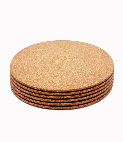 KITLAB cork plant coasters double-layer four inch protect surfaces and prevent leaks.