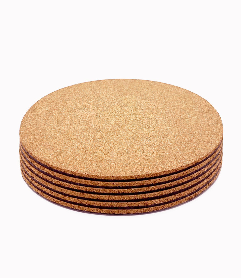 KITLAB cork plant coasters double-layer four inch protect surfaces and prevent leaks.