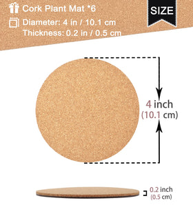 KITLAB double-layer cork mats provide stable support for potted plants.