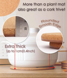KITLAB cork plant coasters 3pcs storage image implies tidy organization.