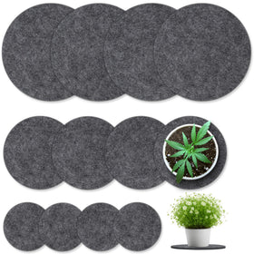 KITLAB felt plant coaster 4-inch under a pot protects surfaces and catches spills.