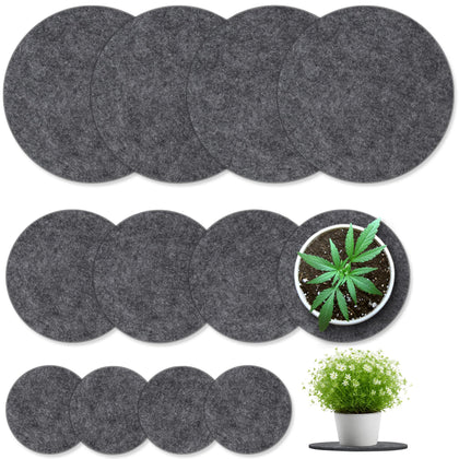 KITLAB felt plant coaster 4-inch under a pot protects surfaces and catches spills.
