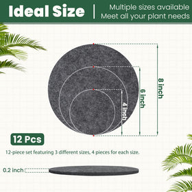 KITLAB 6-inch felt plant coaster stabilizes larger pots and prevents scratches.