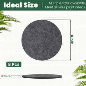 KITLAB 8-inch round plant mat absorbs moisture to keep surfaces dry