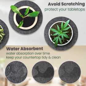 KITLAB felt coasters double as drying mats or trivets for hot dishes.