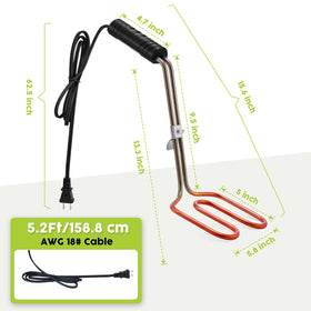 KITOSUN long-cable 5ft reach enables flexible grill placement.