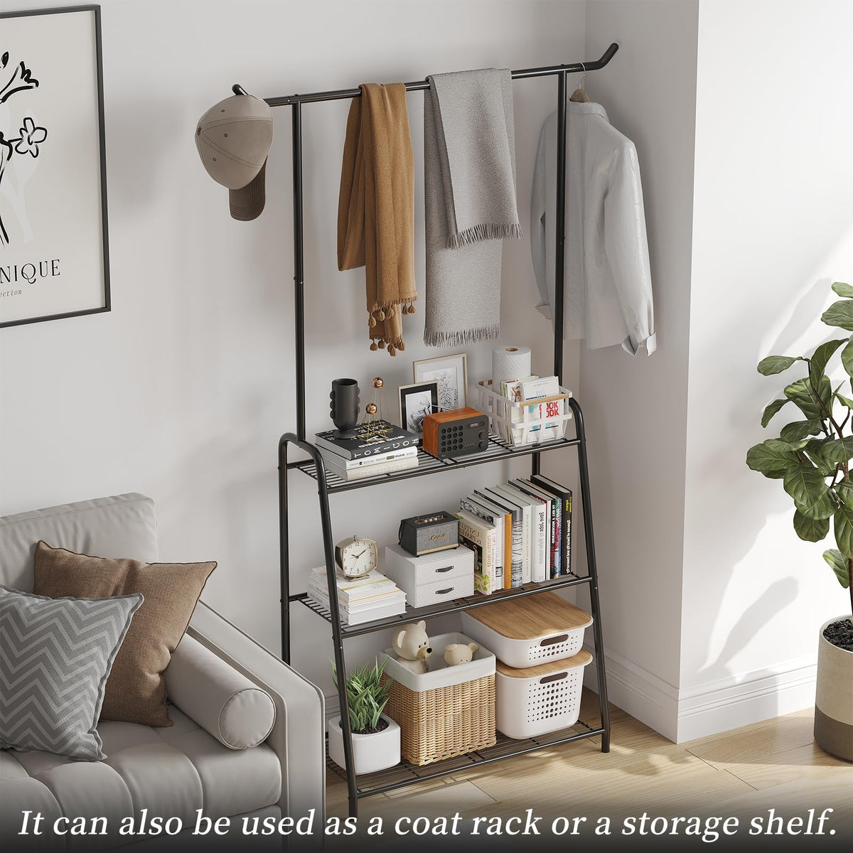 Kitsanery flower holder ladder stand in a stylish black finish