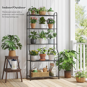 Kitsanery large flower pot holder on lower tier fits big pots