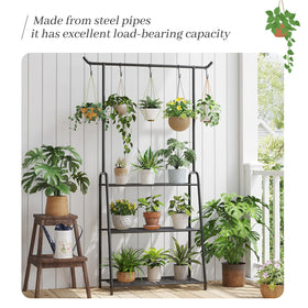 Kitsanery metal plant stand suitable for indoor and outdoor use