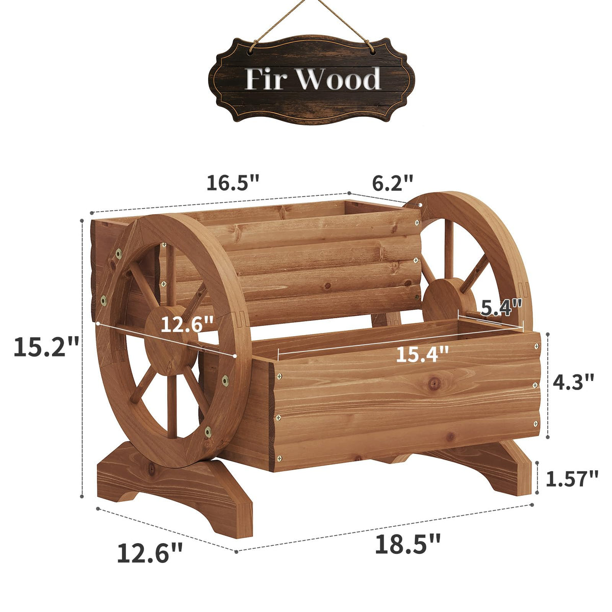 Kitsanery planter box with wheels allows easy relocation for seasonal layouts