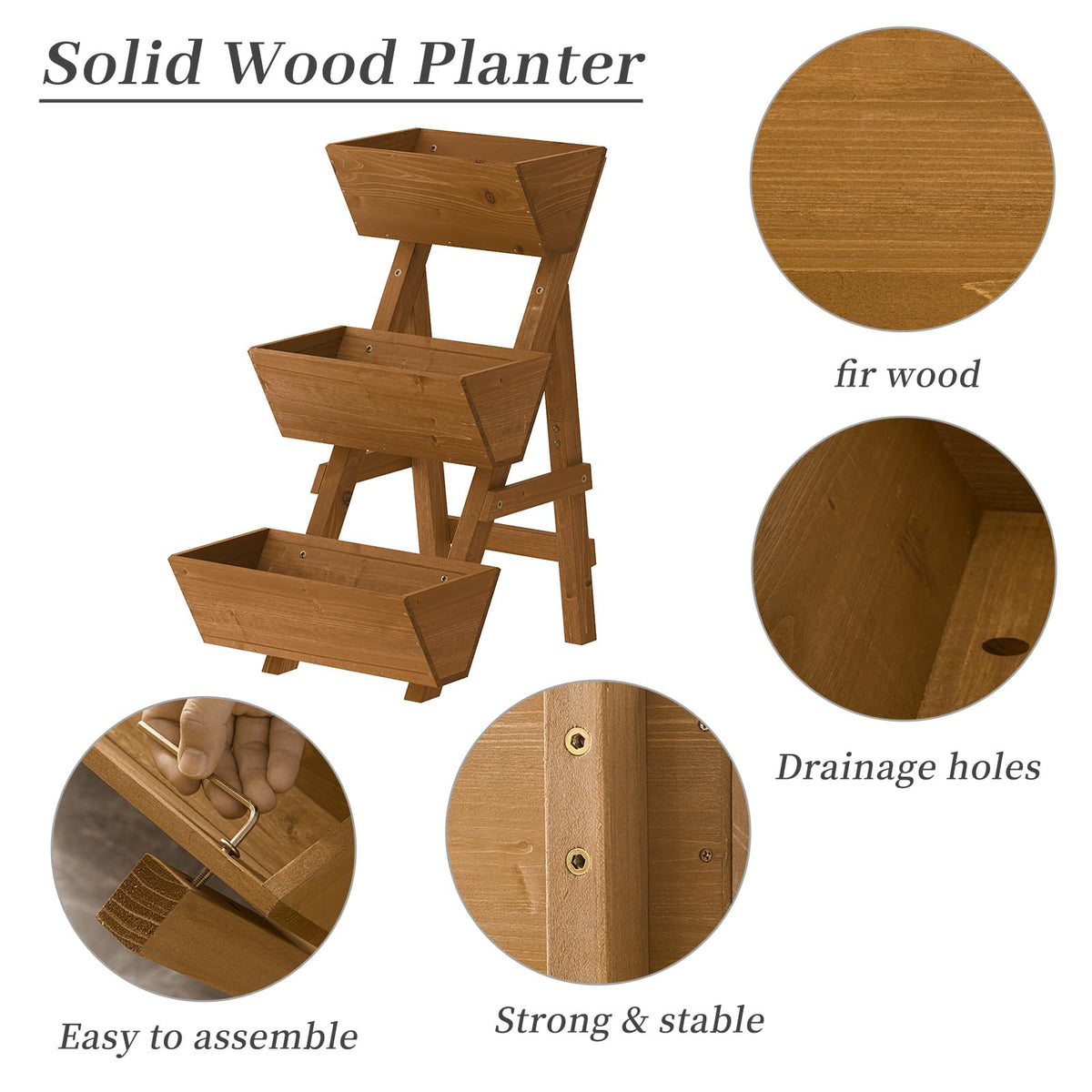 Kitsanery side-view highlights sturdy fir wood construction