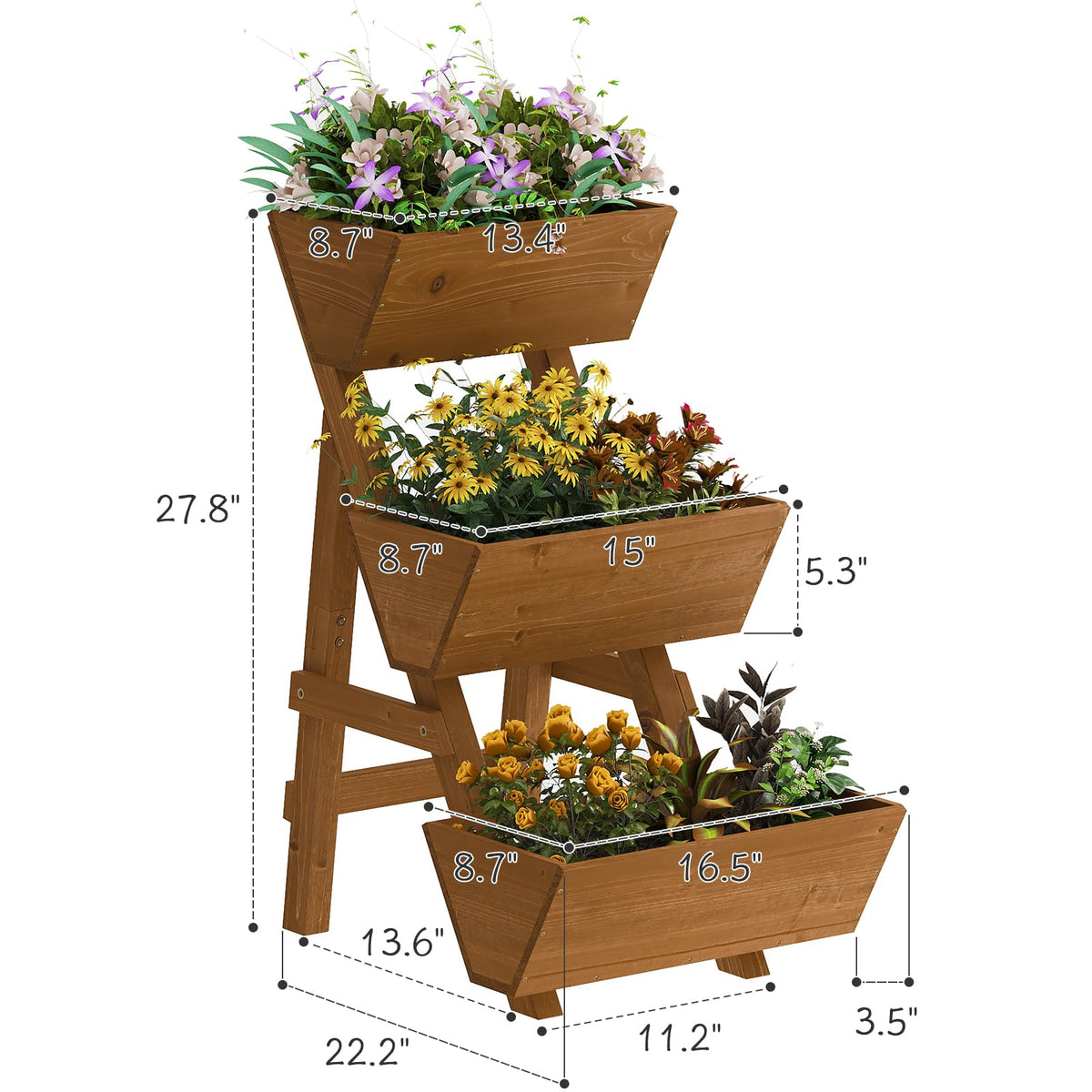 Kitsanery small brown raised bed ideal for balconies
