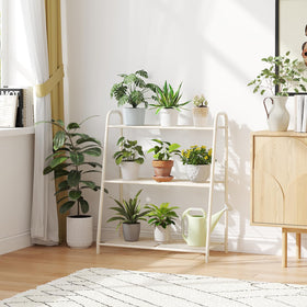 Kitsanery sturdy metal display works well on porch or indoors.