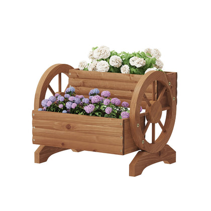 Kitsanery wooden planter box for outdoor use with sturdy fir construction