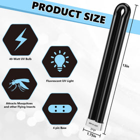 Kittmip 40W UV bulb installed in Black Flag zapper for easy replacement