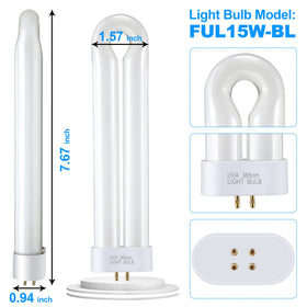 Kittmip bulb with square 4-pin base fits T6/T8/T9 traps.