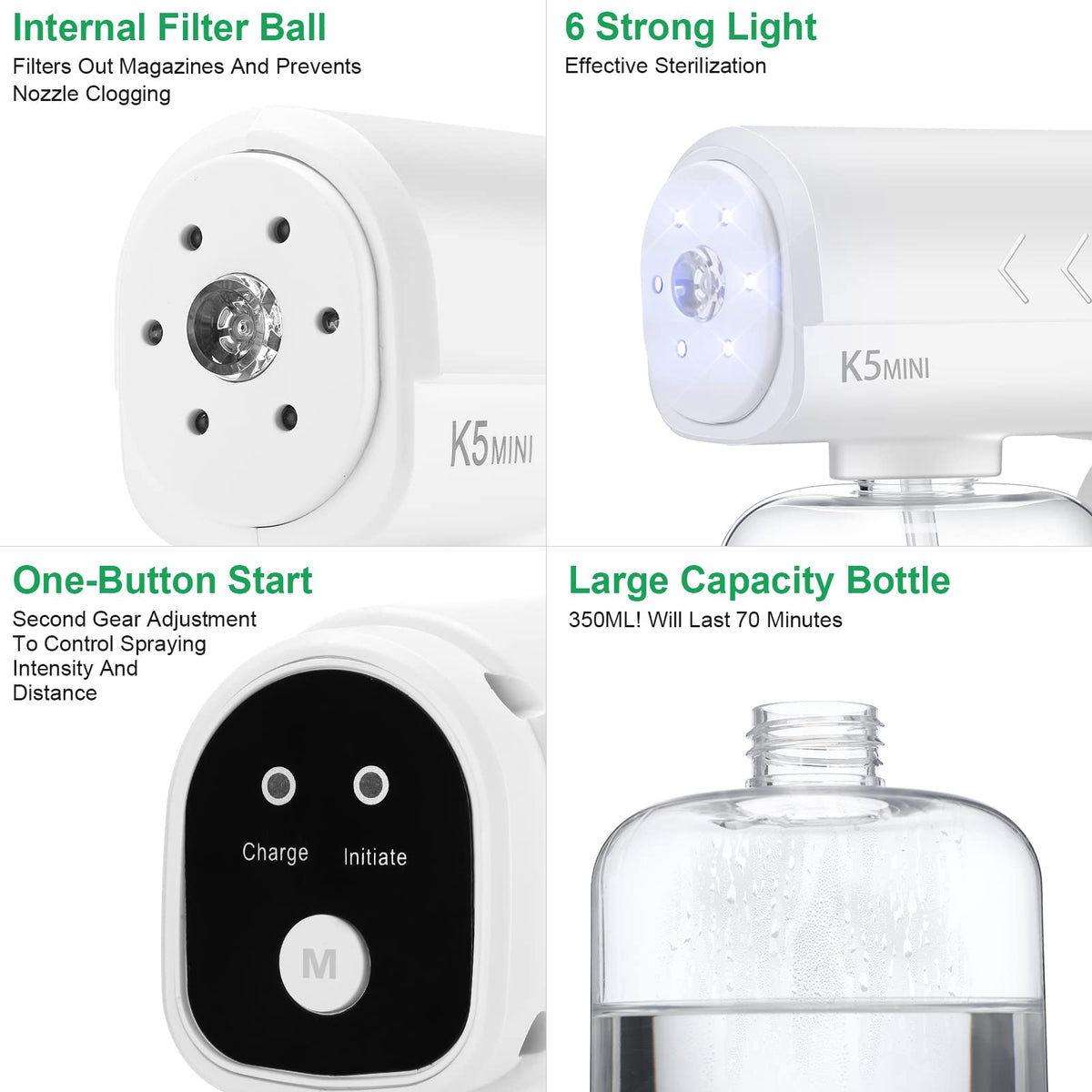 Kittmip cordless-portable-design easy handheld disinfection anywhere.