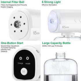 Kittmip cordless-portable-design easy handheld disinfection anywhere.