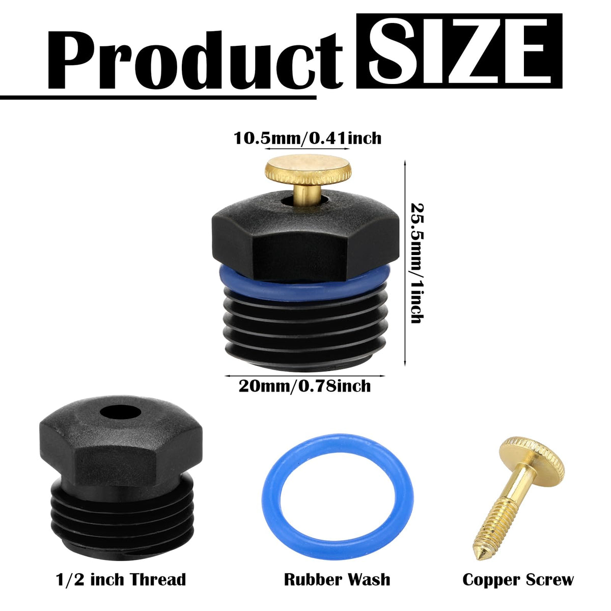Kittmip garden misting nozzles with 360-degree rotation for uniform irrigation patterns.