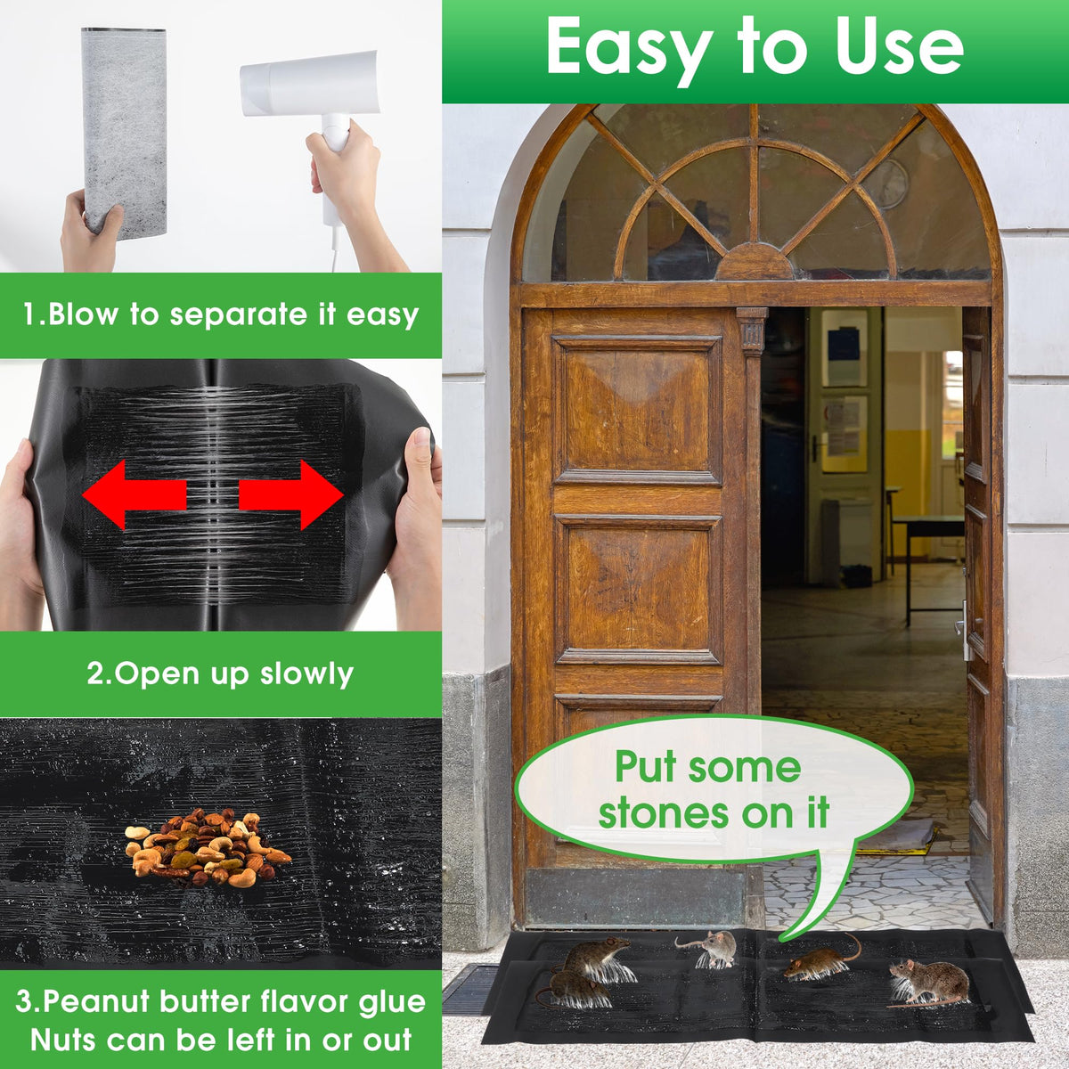 Kittmip peanut-scent attractant draws mice to the glue board for capture