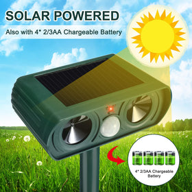 Kittmip solar animal repeller wall mount option for flexible placement