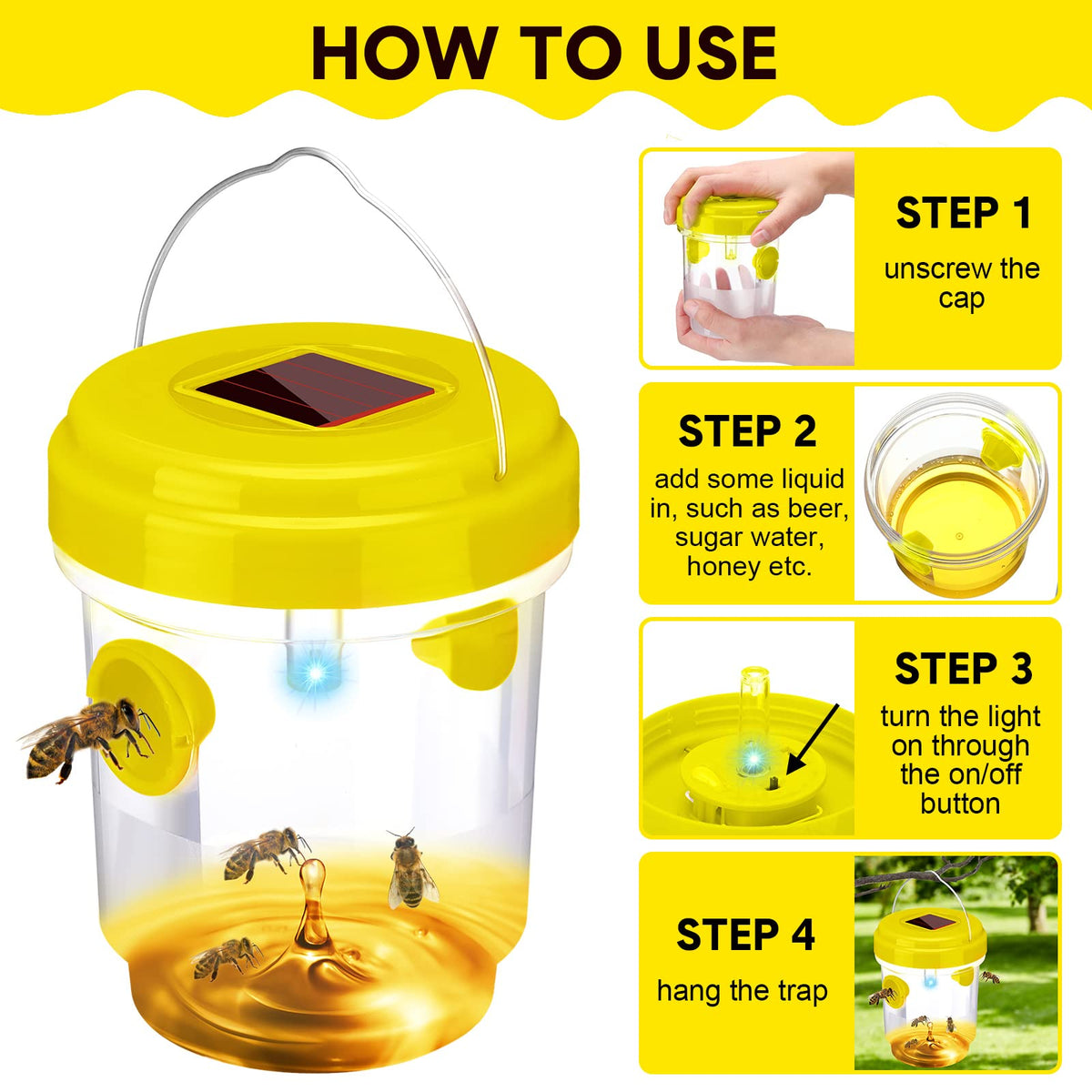 Kittmip Wasp Trap dual tunnels encourage insect entry.
