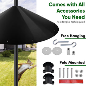 Kitvona easy-install squirrel deflector helps set up quickly away from tree trunks