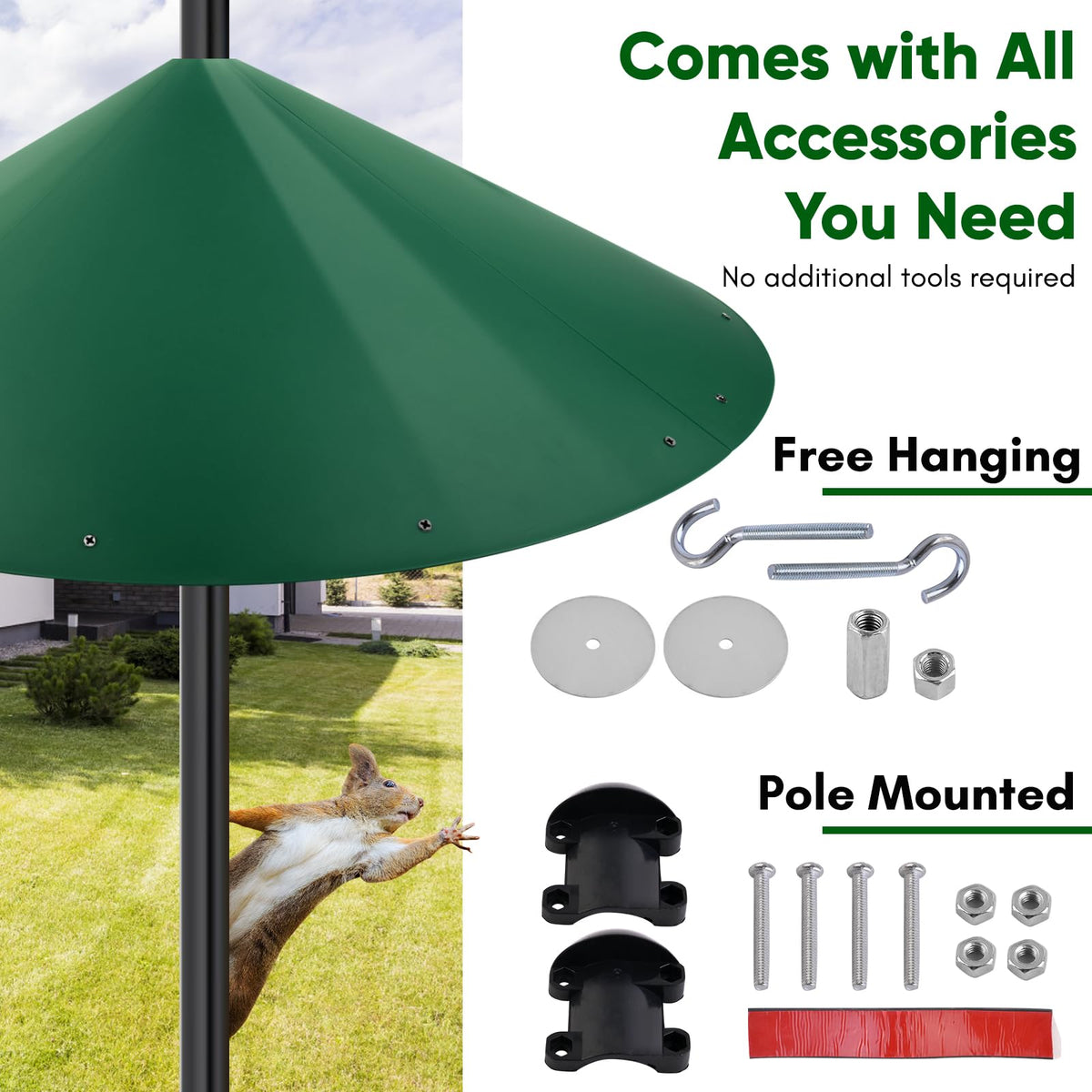 KITVONA easy-install squirrel deflector for quick setup.