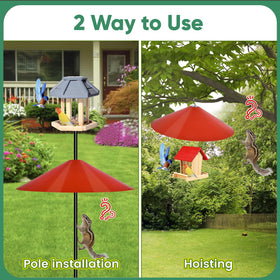 KITVONA Squirrel Baffle with glazed surface cleans easily after outdoor use