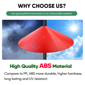 KITVONA Squirrel Baffle—durable ABS construction stands up to sun and rain