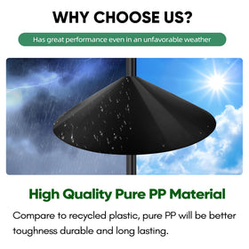 Kitvona UV-resistant ABS design stays durable against sun and rain