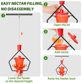 Kitwinney leak-proof design prevents nectar spills outdoors